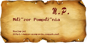 Mázor Pompónia névjegykártya